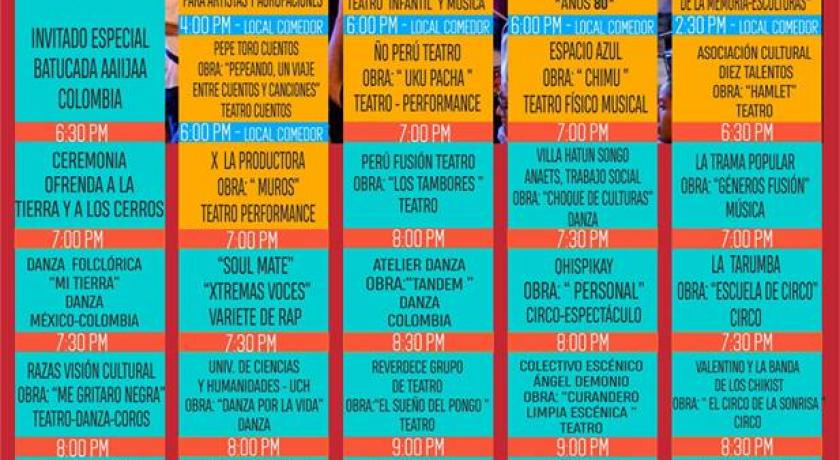 Programación de FITECA 2019 Del 01 al 05 de Mayo
